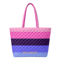 Sac fourre-tout matelassé arc-en-ciel non binair, grande capacité, pour ordinateur portable 14 pouces, fermeture éclair supérieure, idéal pour le travail, le quotidien, les voyages et la plage