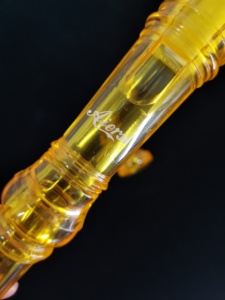 Flûte à bec en plastique transparente <span class=keywords><strong>de</strong></span> couleur jaune, fabriquée en Chine, prix <span class=keywords><strong>de</strong></span> gros, instruments <span class=keywords><strong>de</strong></span> musique, OEM personnalisé, flûtes à bec à 8 trous - Product Image 3