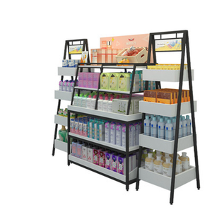 定制促销落地式零售化妆柜商场多层金属展示架 - Product Image 3