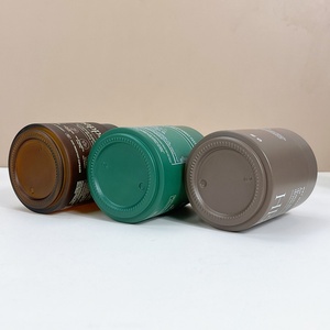 Custom 200g Round Wide Mouth Straight Side Glass Health Care Bottles 200ml Glass Cosmetic Jar for Supplement Capsules - Product Image 3