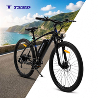 Vélo de montagne électrique TXED 27,5 pouces, moteur arrière sans balais 250W, batterie au lithium 13Ah, fourche à suspension 7 vitesses, frein à disque, vélo électrique