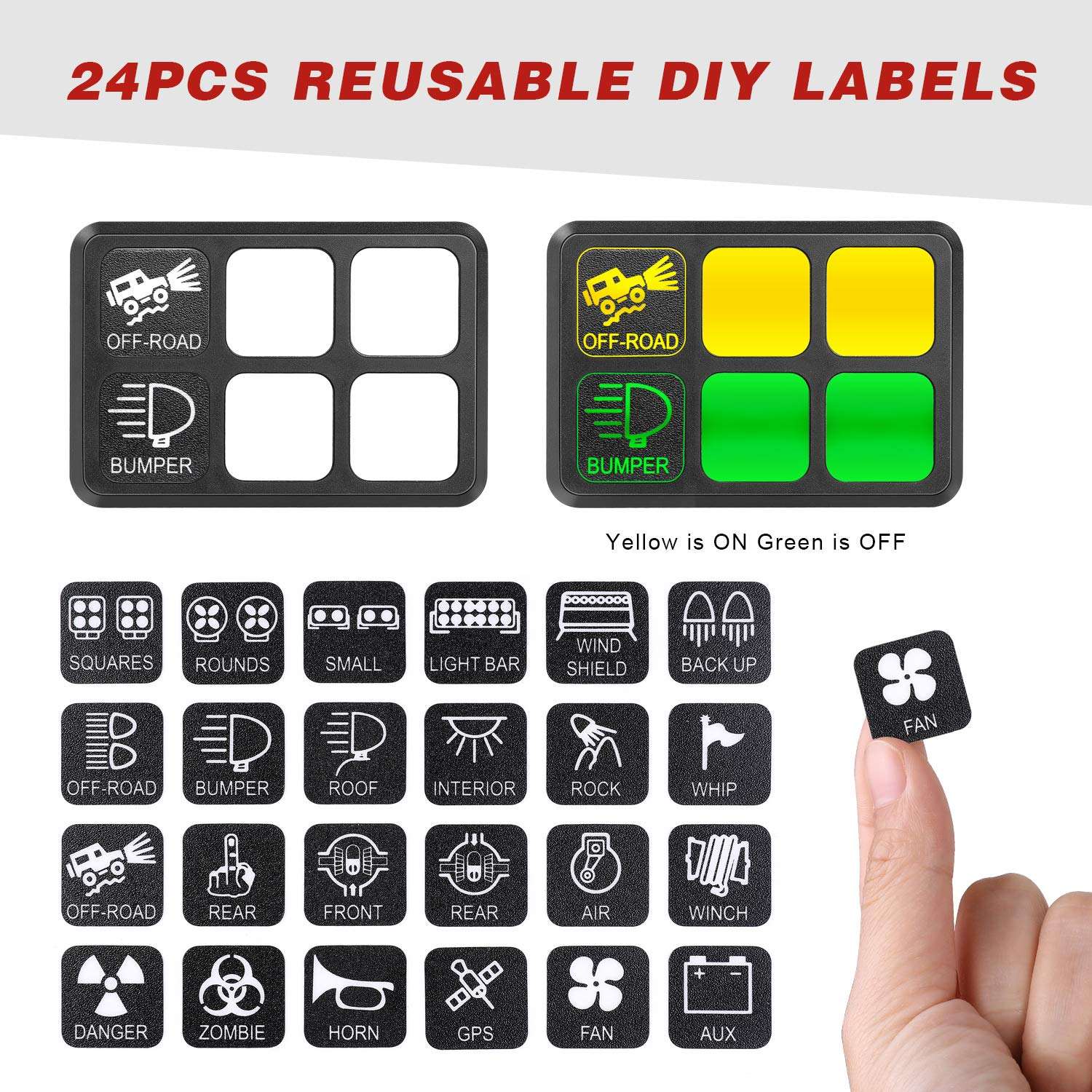 12V 6组开关面板开/关电路控制箱船用开关吊舱灯触摸开关箱，用于汽车船卡车| Alibaba.com