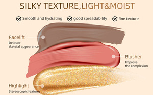 OEM Mới chất lỏng mặt Illuminator trang điểm Highlighter Bronzer Blusher dính đệm Applicator khoáng sản đường viền vẻ đẹp Cây Đũa phép đính kèm - Product Image 5