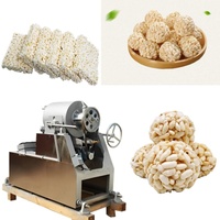 Ligne de production automatique de boulettes de riz soufflé, équipement industriel de transformation de céréales pour la fabrication de boulettes de riz soufflé croustillantes