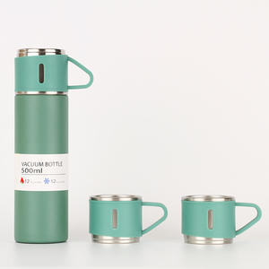 304 Aço Inoxidável Vacuum Flask Set 500ml com copos 3pcs - Product Image 2