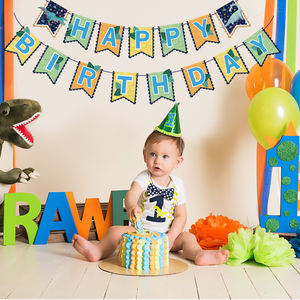 Fournitures fête d'<span class=keywords><strong>anniversaire</strong></span> sur le thème des dinosaures, banderole, assiettes en papier, tasses, <span class=keywords><strong>vaisselle</strong></span> de table pour enfants - Product Image 4