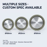 Meule diamantée en forme de bol en résine CBN 12V2 en aluminium pour outils HSS et meules d'ébavurage