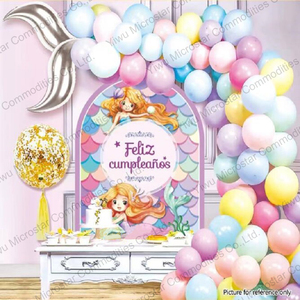 Hoàng tử bối cảnh chúc mừng sinh nhật bóng đặt Feliz cumpleaos rùa vàng lá liễu lá Tây Ban Nha trang trí bên Vòng Hoa - Product Image 6