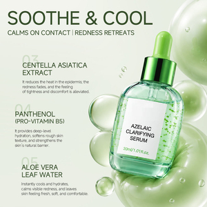 Sérum clarifiant à l'acide azélaïque HKH 30ml, sérum bio pour éliminer les imperfections du visage, unisexe, pour usage domestique - Product Image 4