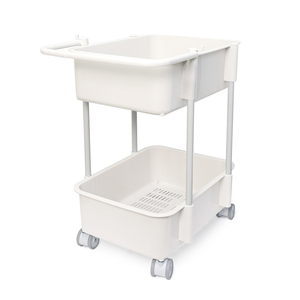 Carrito de Almacenamiento Abierto de 2 Niveles Cocomaam de 2.ª Generación, Estante Móvil Ligero con Ruedas, Organizador para Cocina, Guardería y Baño - Product Image 2