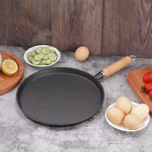 Round Frying <b>Pan</b> 30Cm Durable <b>Nonstick</b> Cookware For Grilling Stir Frying Pizza Teppanyaki Steak Induction Compatible - Product Image 1