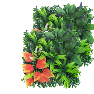 Chất lượng cao 12-Pack 50x50cm nhân tạo gỗ Hoàng Dương Tấm UV bảo vệ sự riêng tư hàng rào hàng rào màn hình nhựa lá PP tường cỏ - Product Image 1