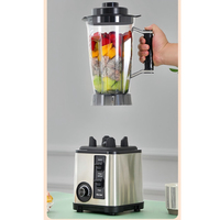 Batidora Comercial Eléctrica 2 en 1 con Molinillo de Carne y Cuchilla de Acero Inoxidable, 9500W, 2 Vasos, para Nueces, Zanahorias y Frijoles