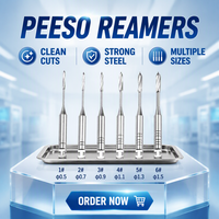 Forets endodontiques dentaires Peeso motorisés en acier inoxydable pour l'ouverture des canaux radiculaires, compatibles avec les contre-angle à basse vitesse