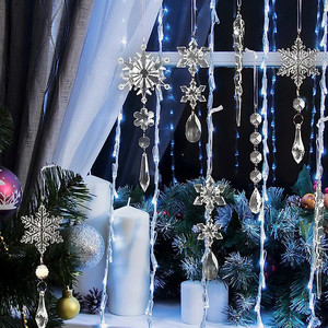 Décoration de noël flocon de neige amour goutte d'eau pendentif ensemble accessoires Festival mariage centre commercial pendentif créatif - Product Image 4