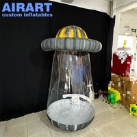 Modèle de soucoupe volante gonflable de 2 m de haut, taille personnalisée, décoration d'activité, ballon géant gonflable en forme de soucoupe volante