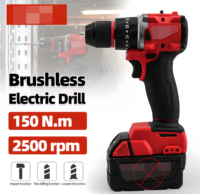 Perceuse à percussion sans fil au lithium 18V, qualité industrielle, rechargeable, multifonctionnelle, électrique, OEM