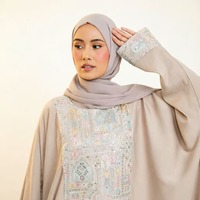 Ensemble Abaya Mosaïque pour Femmes, Hijab Inclus, Vêtements Modestes, Vêtements Musulmans Islamiques