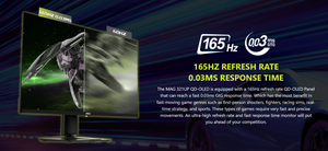 สำหรับ MAG QD-OLED 321UP <span class=keywords><strong>32</strong></span><span class=keywords><strong>นิ้ว</strong></span>4K UHD พีซี/แล็ปท็อป<span class=keywords><strong>165Hz</strong></span> 0.03MS ลำโพงตอบสนองเวลาปรับความเอียงและความสูงได้สีดำ - Product Image 3