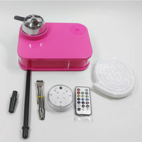 Ensemble complet LED Narguilé Chicha Nargile Lumineux Givré Technics Acrylique Mat Boîte Cadeau Livre Narguilé Portable Carré Livre Shisha