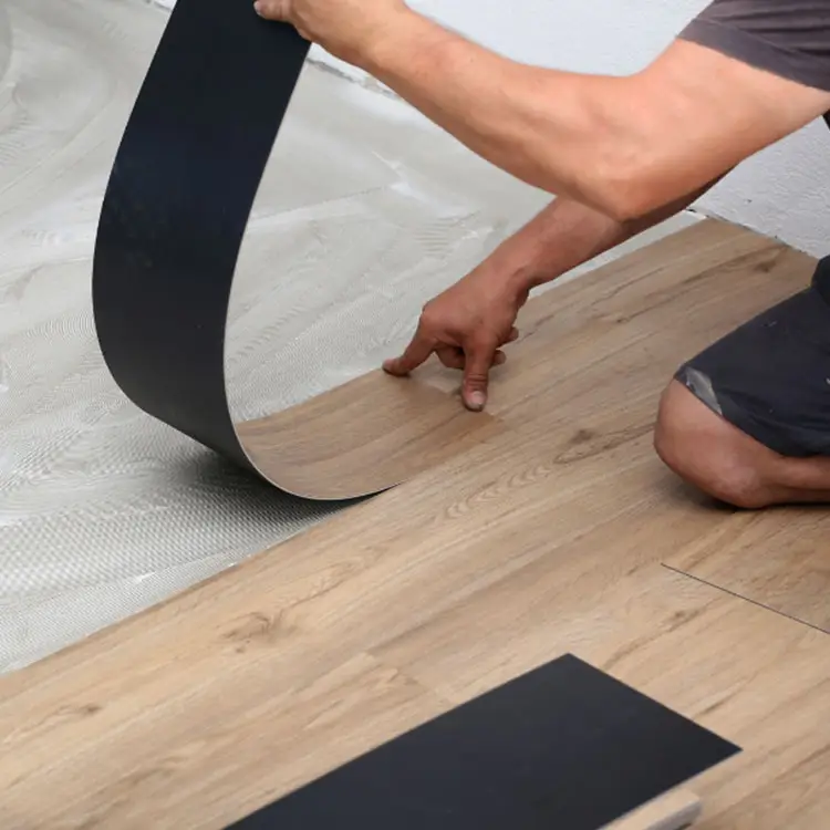 Commercio all'ingrosso high gloss glue down vinyl plank flooring lvt flooring pvc vinyl flooring tile