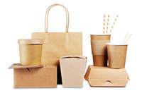 Boîtes de repas jetables à emporter, emballages alimentaires en papier kraft