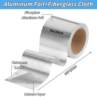 Ruban adhésif en fibre de verre et aluminium haute température pour l'étanchéité des conduits CVC, résistant à l'eau et à la chaleur pour l'isolation des conduits d'air