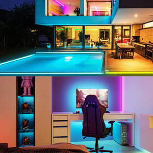 Tira de Luces LED RGB Inteligente de 5 V CC, 180 LED/m, Cinta Flexible sin Puntos, Tira de LED COB RGBIC Atenuable - Product Image 5