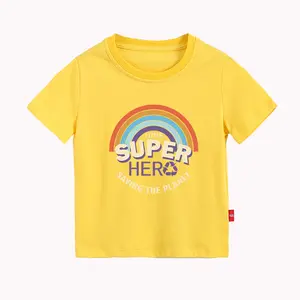 ขายส่ง super hero t เสื้อเด็ก-Drop shipping Super Hero Kids Short Sleeve T Shirt 100% Cotton Optional Color Short Sleeve Kids T Shirt