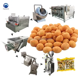 industrial honey mustard flavor coated dry nuts packing line dry nuts production line