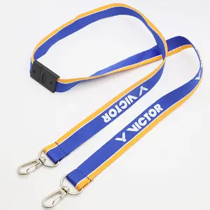 Nylon Woven Lanyard with Logo Custom Safty Buckle Neck Strap for Sport Events