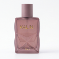Flacon de parfum de luxe 50 ml en verre carré vide avec atomiseur et boîte, personnalisable avec logo pour ligne de parfums