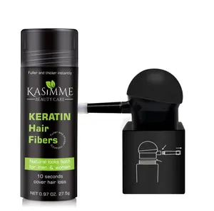 Kasimme spray para crescimento capilar, 27.5g spray de espessamento instantâneo para cabelo, fibras de tratamento para construção capilar
