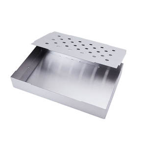 Tube à fumée universel en acier inoxydable pour barbecue au gaz ou au <span class=keywords><strong>charbon</strong></span> <span class=keywords><strong>de</strong></span> <span class=keywords><strong>bois</strong></span>, ajoute une saveur fumée grâce aux copeaux <span class=keywords><strong>de</strong></span> <span class=keywords><strong>bois</strong></span>, avec couvercle à charnières - Product Image 5