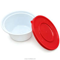 Conteneur alimentaire transparent en PP de 1380 ml avec couvercle pour plats à emporter, bac de stockage alimentaire rond, compatible micro-ondes, anti-fuite, sans BPA, recyclable