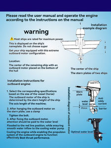 Moteur hors-bord 4 temps 15HP Moteur de <span class=keywords><strong>bateau</strong></span> à essence Moteur hors-bord Moteur hors-bord avec réservoir d'essence 24L - Product Image 4