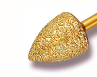 EASY LIGHT Tête de meulage diamantée brasée sous vide, queue de 6 mm, pour le meulage du fer, du métal et de la pierre, foret de meulage de forme ronde, cylindrique et en forme de balle