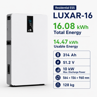 Batterie solaire de secours LiFePO4 16 kWh LUXAR-16 51,2 V 314 Ah ESS résidentiel Split CAN IP65 Anti-corrosion pour Goodwe pour SMA