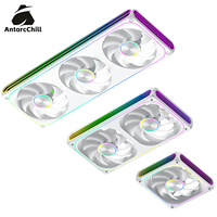 Ventilateur AntarcChill 360 mm à fixation rapide, effet miroir latéral, haute vitesse, haut débit d'air, silencieux, pour boîtier PC