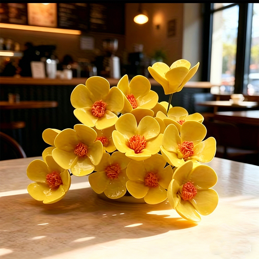 tige unique de fleur jaune
