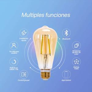 Lampadina LED a filamento 6W CCT Bluetooth Mesh 2 pezzi, telecomando, ideale per creare ambienti intelligenti e personalizzabili - Product Image 2