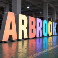 Enseignes lumineuses LED RGB personnalisées en acier inoxydable pour entreprises – Grandes lettres sculptées pour extérieur