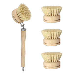 Kitchen Household Brush Beech Wood <b>Long</b> <b>Handle</b> Brush Dish Brush Cleaning Tool - Product Image 3