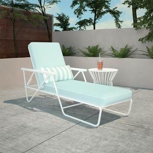 Meubles d'extérieur sur mesure, chaises longues de jardin modernes en métal de style platonique pour le bord de la piscine - Product Image 4