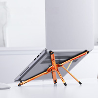 Support pliable pour ordinateur portable en alliage d'aluminium, pour tablette iPad, support plat à angle réglable, support magnétique pour téléphone portable de bureau