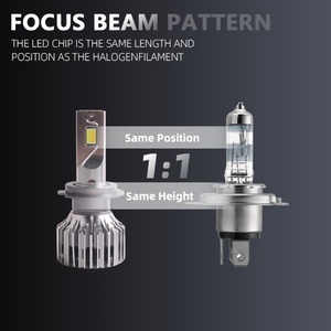 SANVI ไฟหน้า LED V5สีเงิน H4ไฟตัดหมอกหลอดไฟ LED อัตโนมัติอุปกรณ์เสริมรถยนต์ - Product Image 6