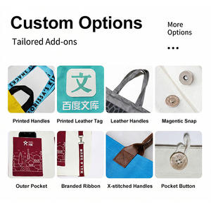 IDEA DE REGALO Bolsas de Tela de Lona de Algodón con Logotipo Personalizado para Mujer, Bolsa Reutilizable de Gran Capacidad, Bolsas de Compras Promocionales con Asas - Product Image 5