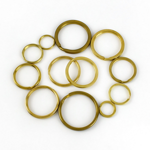 Meetee AP134 10-38 Mét Rắn <span class=keywords><strong>Brass</strong></span> Chia Nhẫn Phần Cứng Đôi Vòng Keyring Craft Bag Hook Nối Keys Chủ Clasp Keychain - Product Image 3