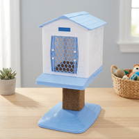 862-A ACEPET Maison pour chat d'extérieur en plastique à motif animalier, avec fermeture à bouton, coupe-vent, avec zone de jeu et d'escalade, fabriquée à Taïwan