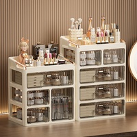 Boîte de rangement cosmétique de luxe à tiroirs, organiseur de coiffeuse pour rouges à lèvres et soins de la peau, support de rangement de bijoux de bureau, organisateur de maquillage
